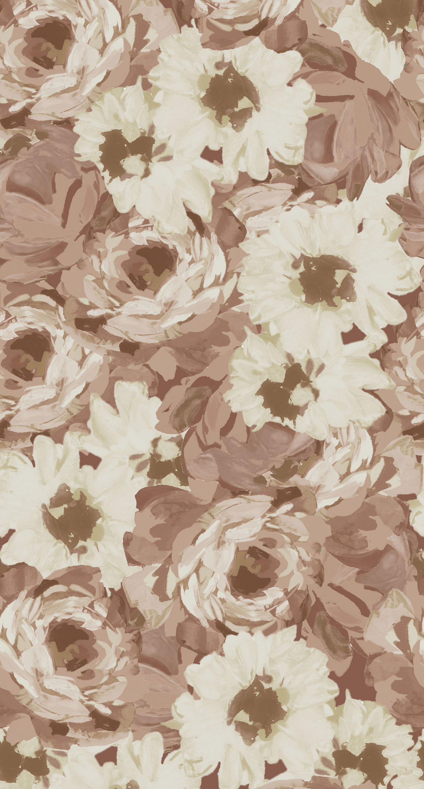 FOTOTAPETE Blumenmuster 150 x 279 cm - Pink, Papier (150/279cm) - ESTAhome