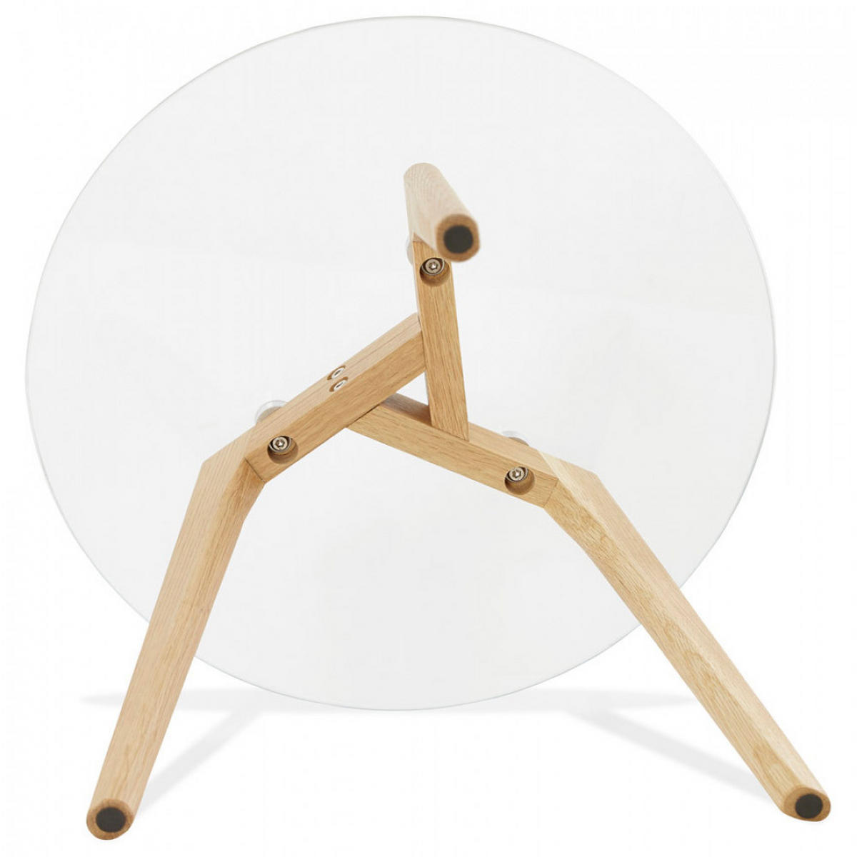 LOUNGETISCH transparent 50x50x45 cm - Eichefarben/Transparent, Glas/Holz (50/50/45cm) - AlterEgo