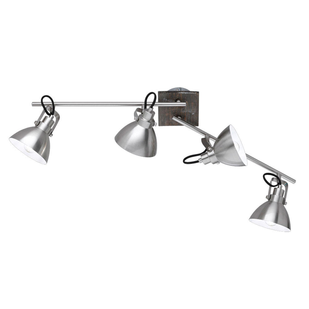 DECKENLEUCHTE TIMBER Silber matt - Silberfarben, Holz (90/12.5/25cm)