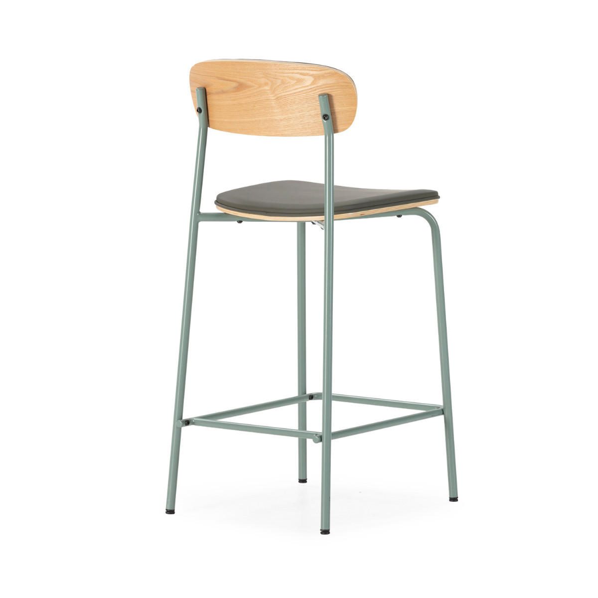 HOCKER 2er-Set aus Kunstleder mit Metallfüßen 41/95/50 cm - Grün, Metall (41/95/14cm) - Calicosy