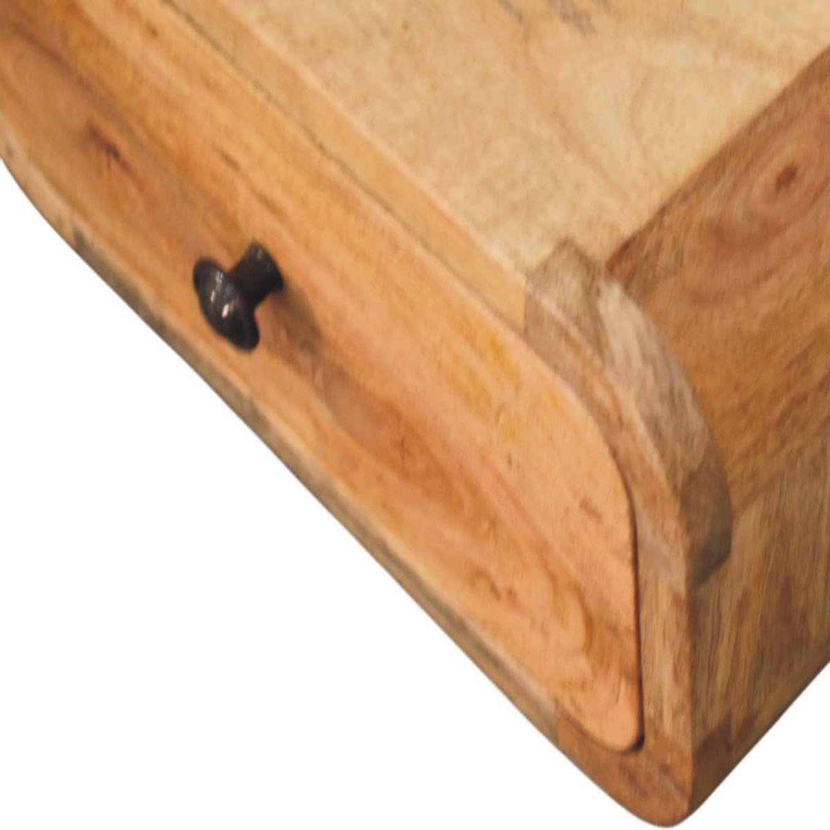 NACHTKASTEN Avora Mini Wandmontiert Eichenoptik, 1 Schublade, Beige - Beige/Schwarz, Holz/Metall (30/15/25cm) - Artisan Furniture