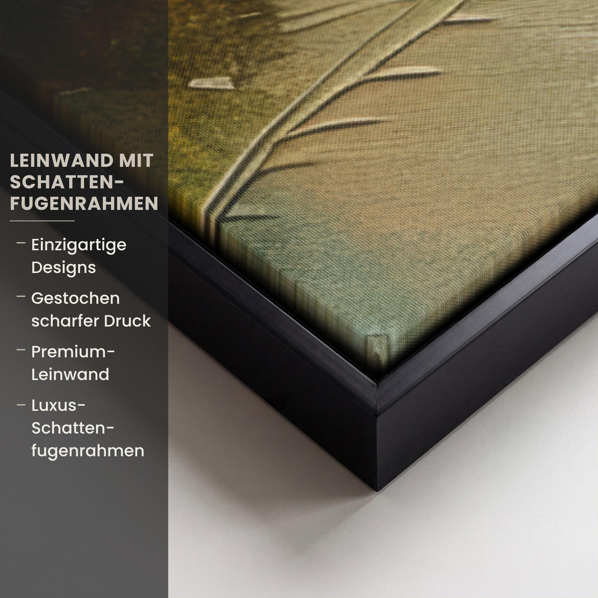 LEINWAND Bilder mit Rahmen - Kunst - Abstrakt - Modern - 90x90 - Gelb, Textil (90/90cm) - MuchoWow