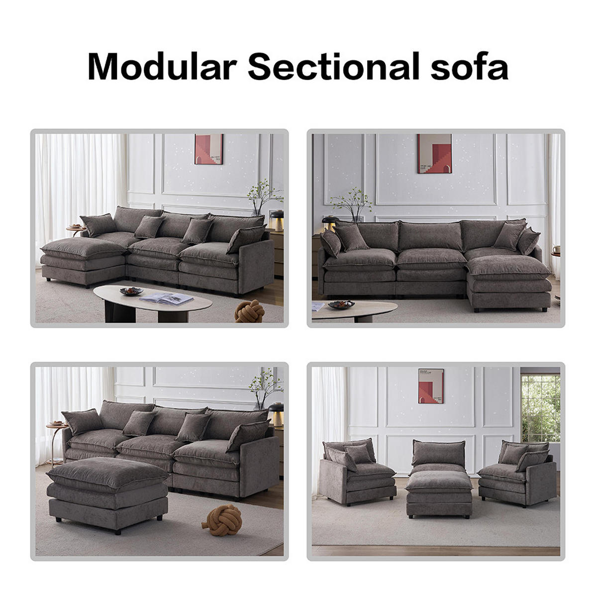 ECKSOFA-BEQUEMES L-Sofa für kleine Wohnungen, Grau - Beige, Textil (154/267cm) - KOMHTOM