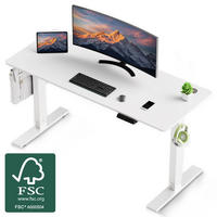 SCHREIBTISCH höhenverstellbar 70 - 120 cm - Weiß, Metall (120/60/120cm) - HOMAVO