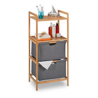 WÄSCHEKORB Regal - Multicolor, Holz/Holzwerkstoff (44/96/34cm) - Relaxdays