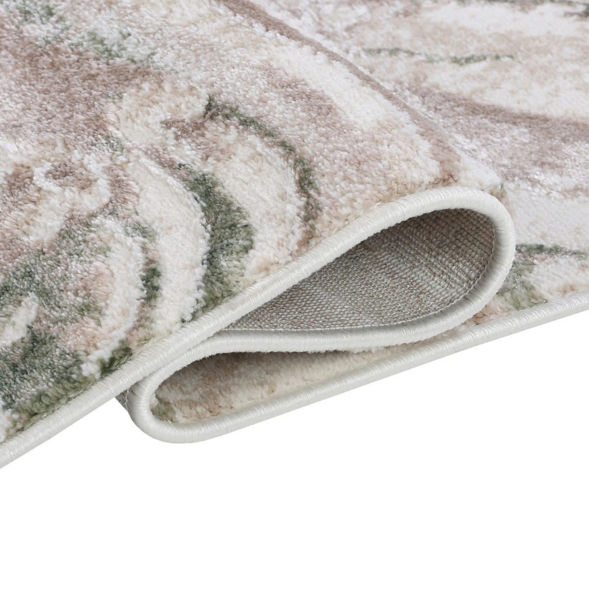 KOBEREC béžový krémový zelený - 80 x 150 cm - lesná zelená/béžová, textil (80/150cm) - Mazovia