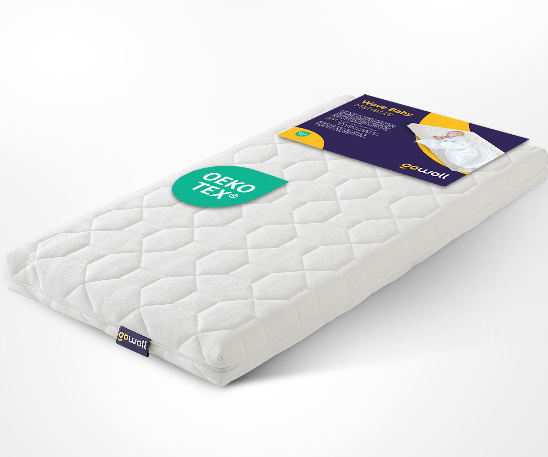 BABYMATRATZE für Babys und Kinder Wave Baby 70x140 - Weiß, Textil (70/140cm) - Gowoll
