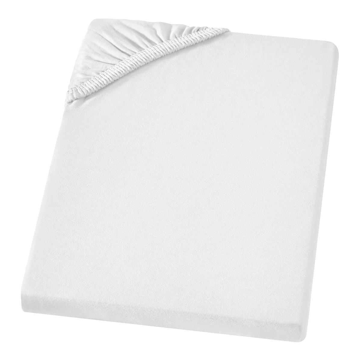 Carpe Sonno Mako-Jersey-Bettlaken Weiß 100x220 cm