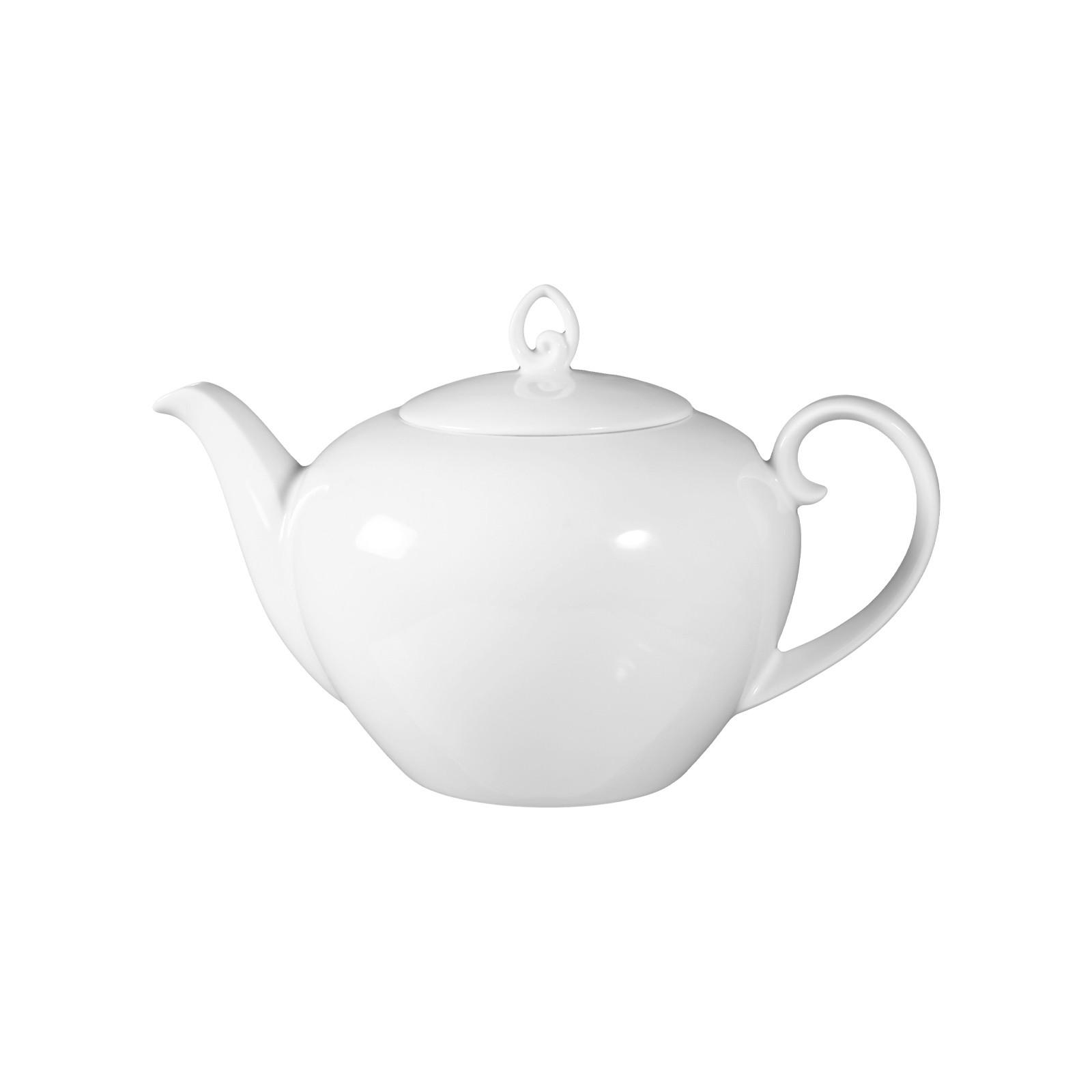 TEEKANNE MIT STÖVCHEN Rondo/Liane weiß 1,1 Liter 2er Set - Weiß, Keramik (1.1L) - Seltmann Weiden