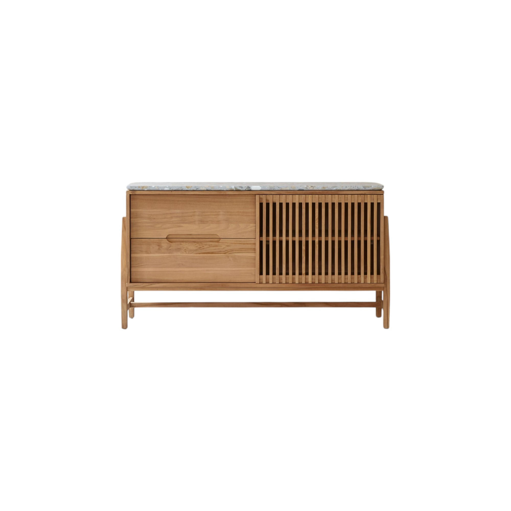 SIDEBOARD Isaure Natur aus Teak - Naturfarben, Holz (140/75/55cm) - Tikamoon