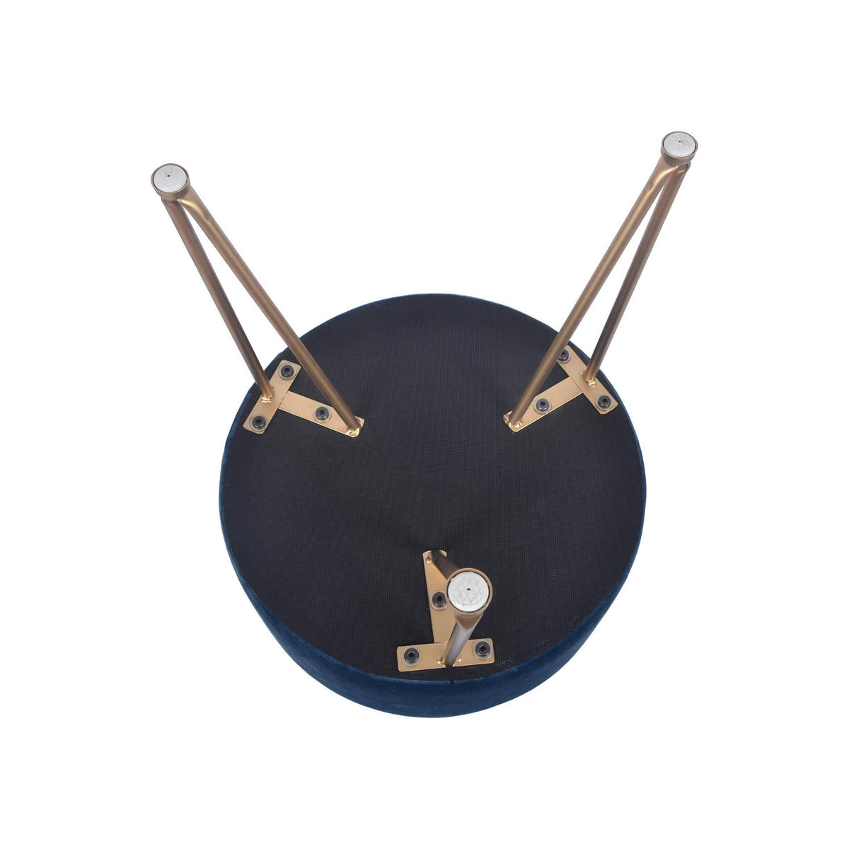 FUßHOCKER Blau 35/35/43 cm - Blau, Textil (35/43/35cm) - Mobili Rebecca