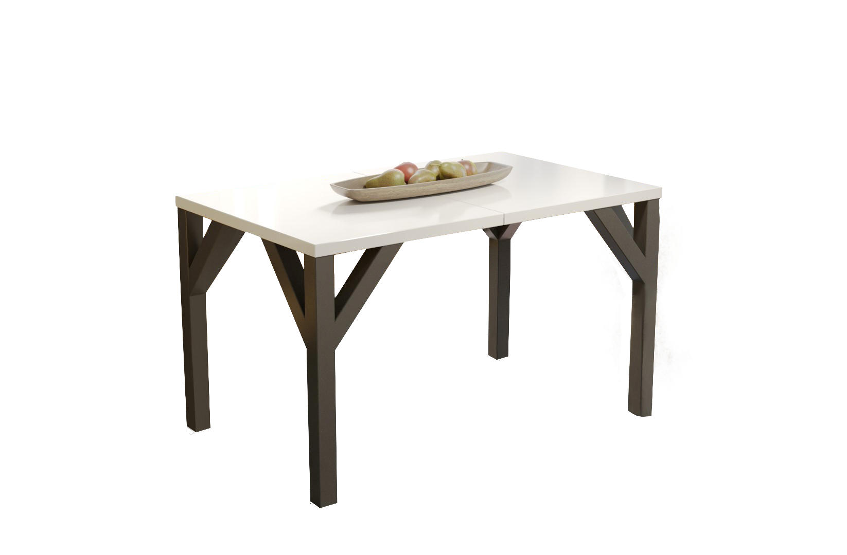ESSTISCH Baltika ausziehbar bis 185 cm - Weiß Hochglanz, Holzwerkstoff (130/90/75cm) - Endo-Moebel