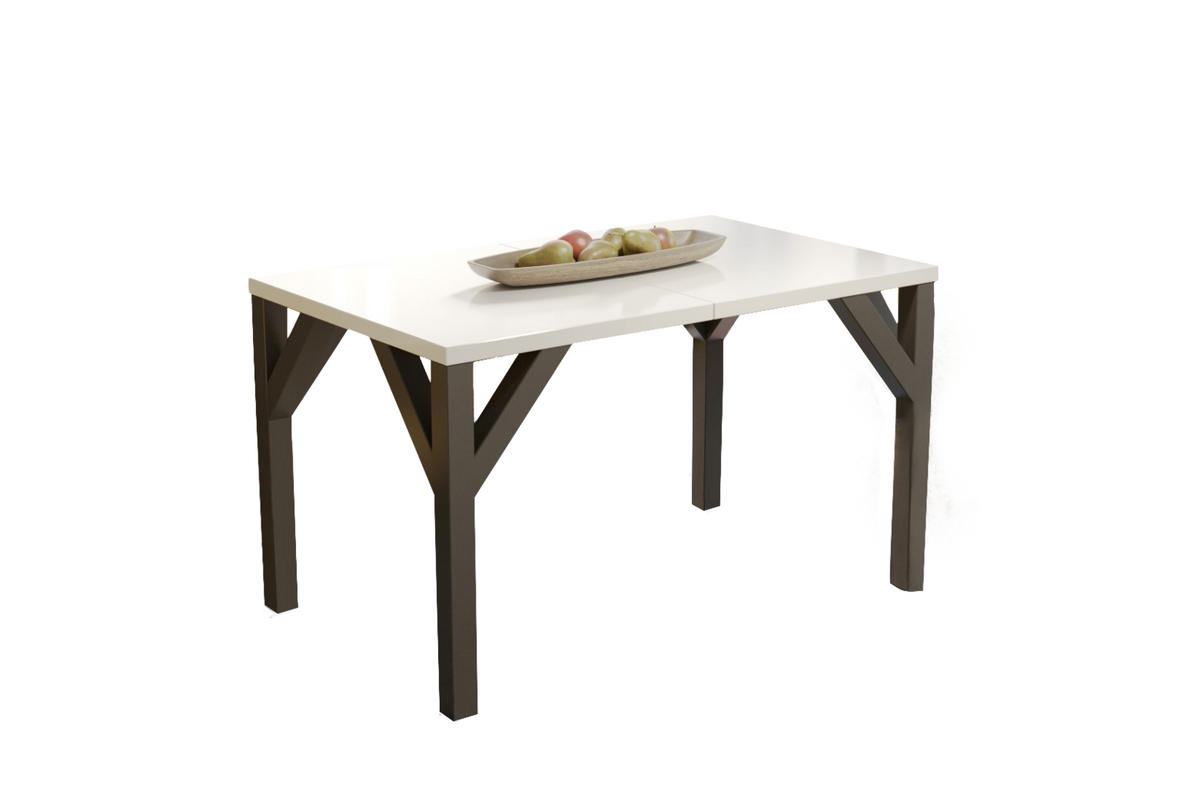 ESSTISCH Baltika ausziehbar bis 240 cm - Weiß Hochglanz, Holzwerkstoff (130/90/75cm) - Endo-Moebel