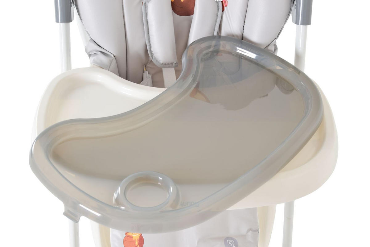 HOCHSTUHL Hunny grau beige klappbar, 5-Punkt-Sicherheitsgurt zweiteiliger Tisch, Ablagekorb - Beige, Metall (54/106/84cm) - Moni