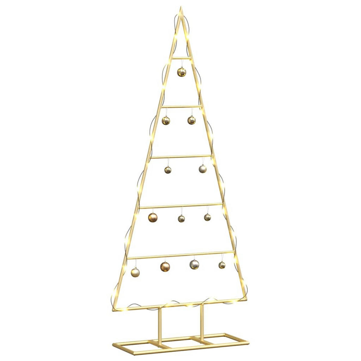 WEIHNACHTSBAUM Metall Gold 90 Cm Pulverbeschichteter Stahl - Goldfarben, Metall (90cm) - vidaXL