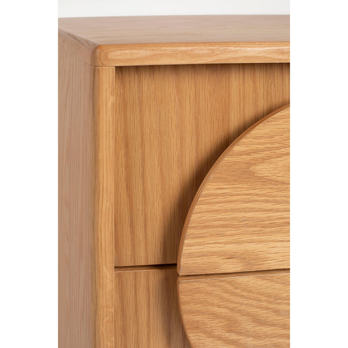 BEISTELLTISCH Groove Eiche - Beige, Holz (45/40/55cm) - Zuiver