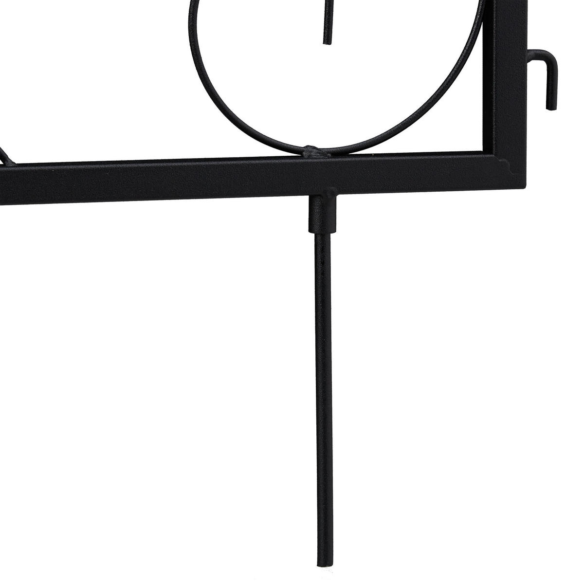 BEETZAUN - Schwarz, Metall (225/47/1.5cm) - Relaxdays
