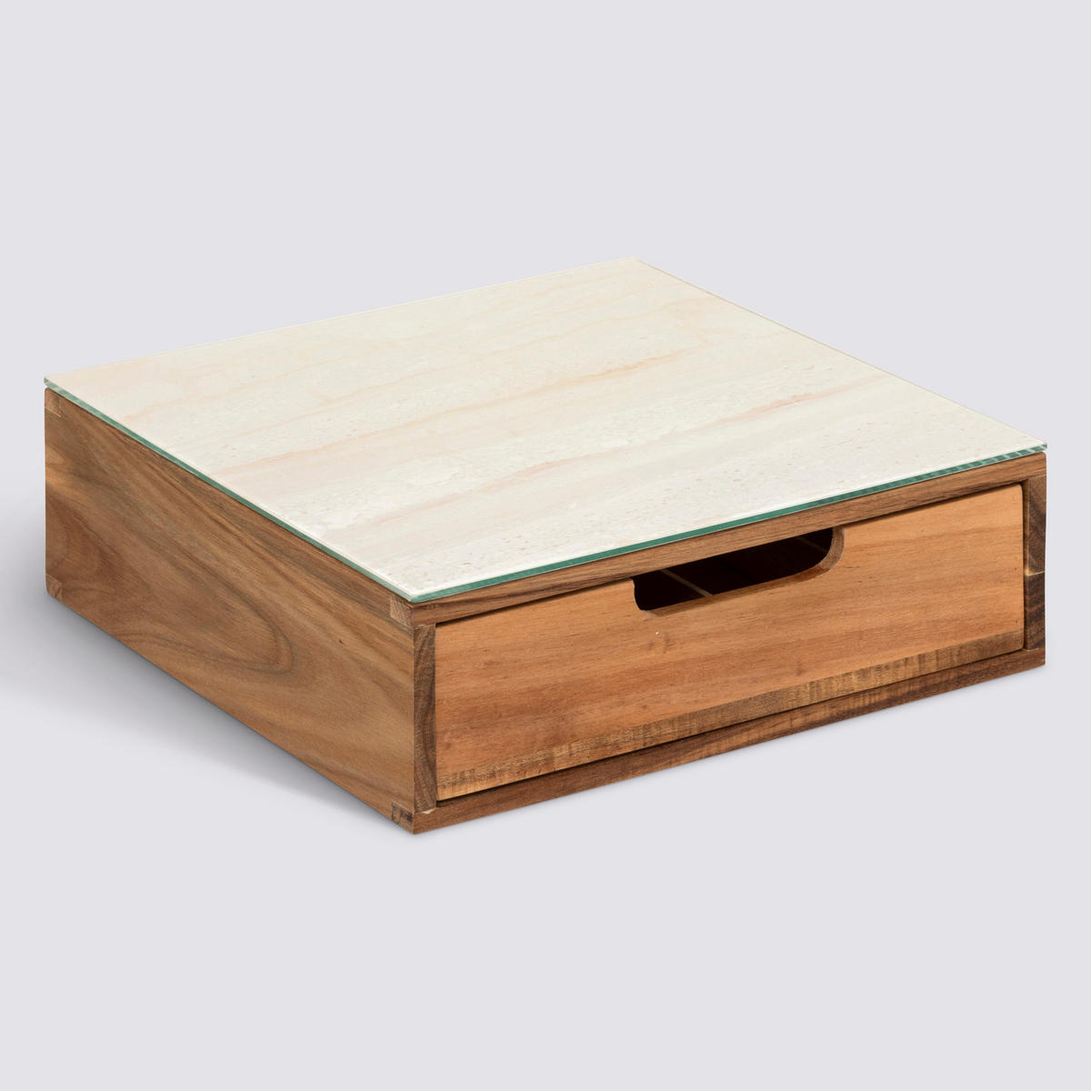 BEHÄLTER für Kaffeekapseln Natu 30/30/9,7 cm - Braun, Holz (30/9.7/30cm) - 5five Simply Smart