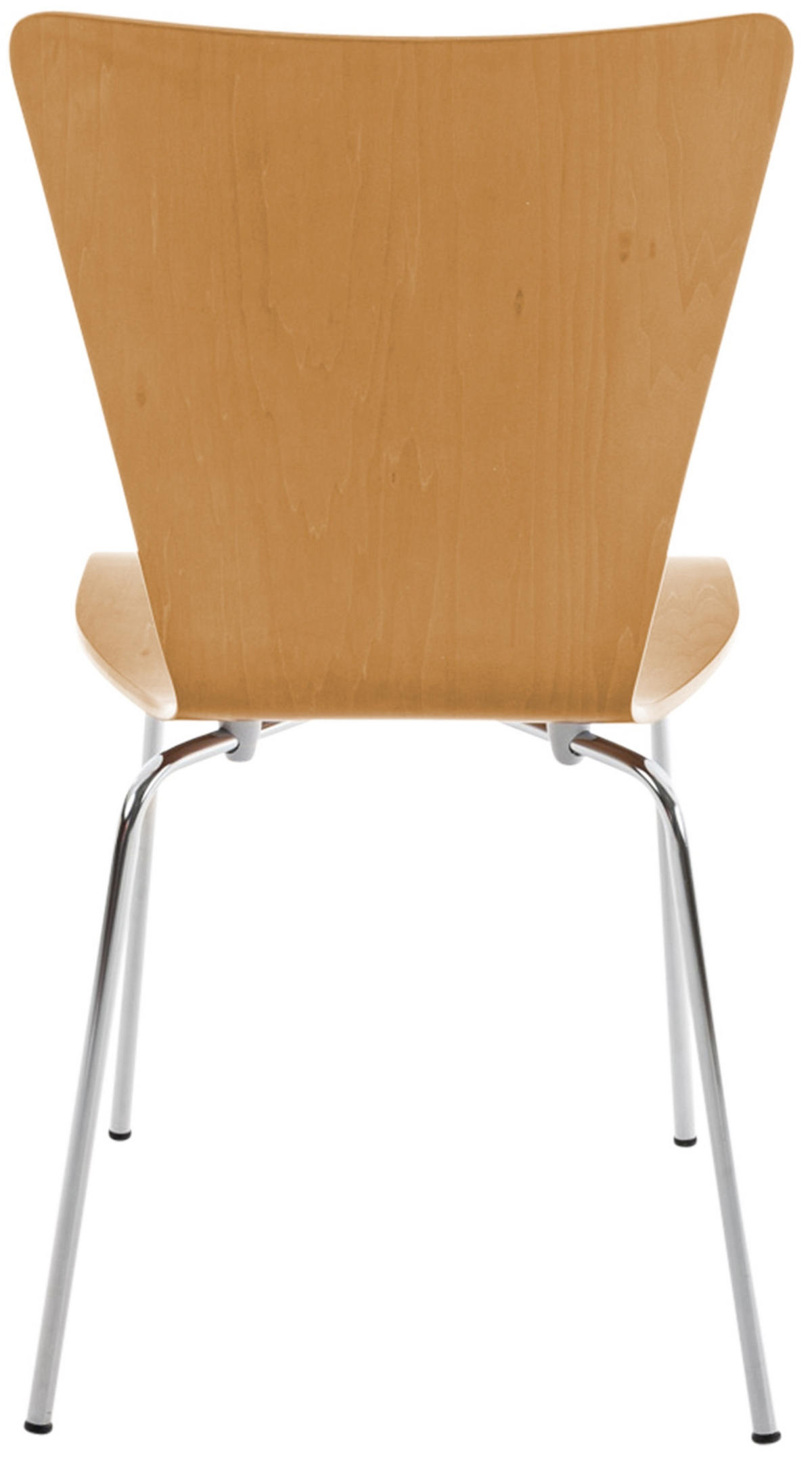 BESUCHERSTUHL Holz Natura - Eukalyptusholzfarben, Holz/Metall (43/84/50cm) - CLP