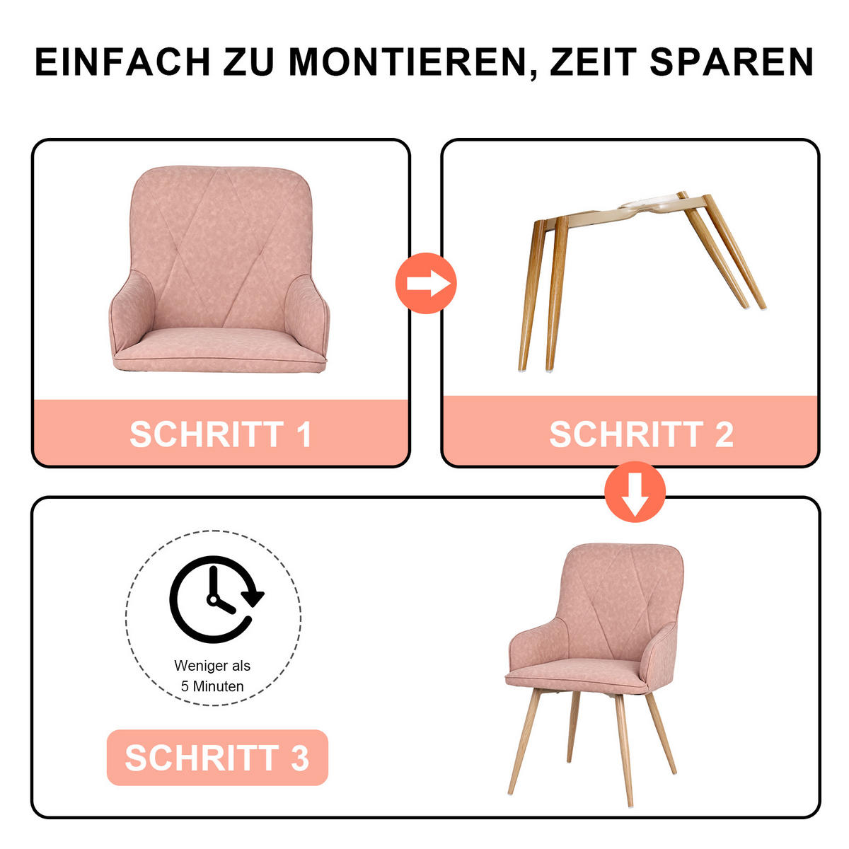 ARMLEHNSTUHL-SET 2 Stück in Lederlook(YZ3) - Pink, Textil (57/87/62cm) - HOMAVO