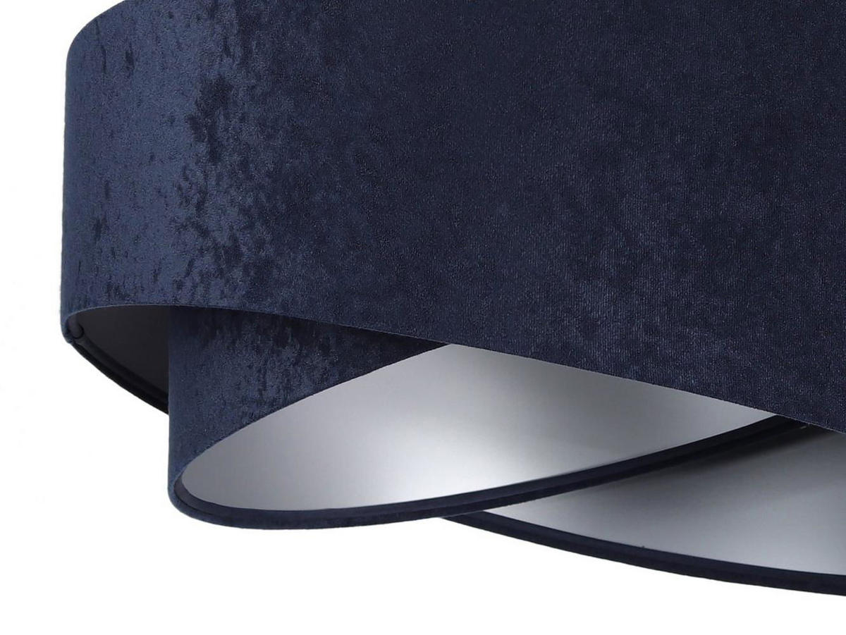HÄNGELEUCHTE Blau 50/23 cm - Silberfarben, Kunststoff (50/1.3/23cm) - ONZENO