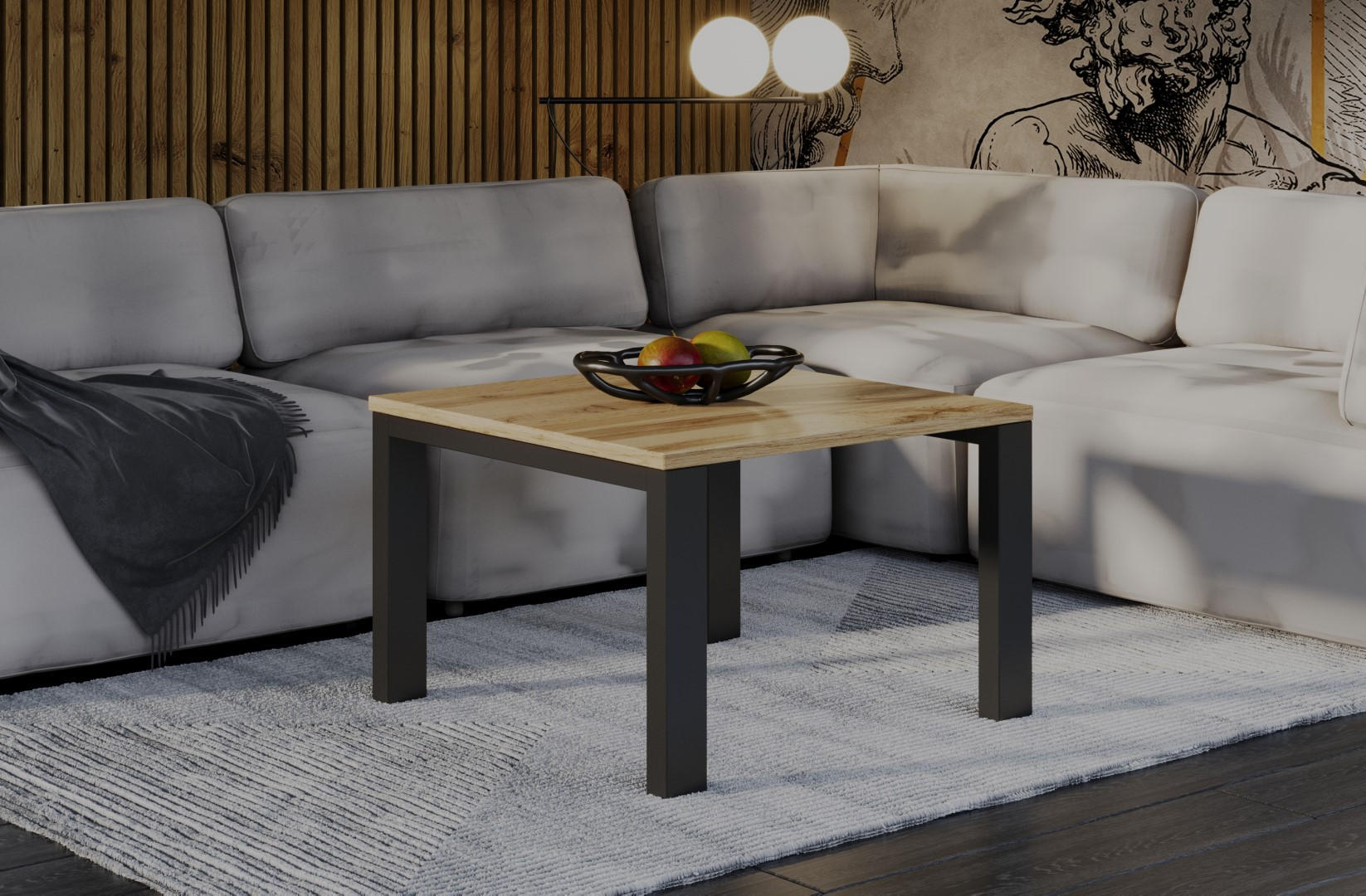 COUCHTISCH Garold - Eiche Wotan, Holzwerkstoff (80/80/55cm) - Endo-Moebel
