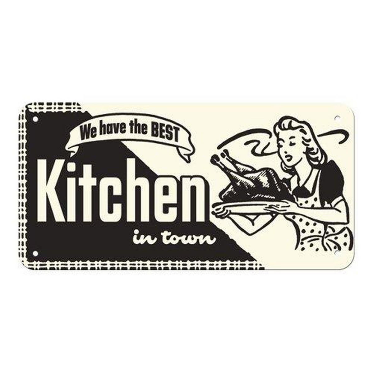 HÄNGESCHILD 10/20 cm Home & Country Best Kitchen - Multicolor, Metall (20/10/0.2cm) - Nostalgic-Art