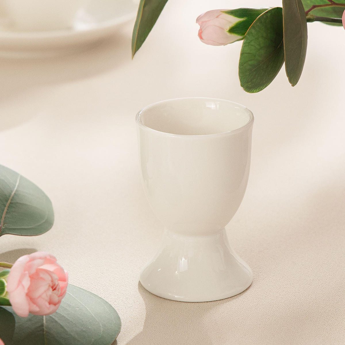 EIERBECHER-SET AD BELLA 6-tlg,Porzellan, ecru - Ecru, Keramik (4.8/7/4.8cm) - KONSIMO®