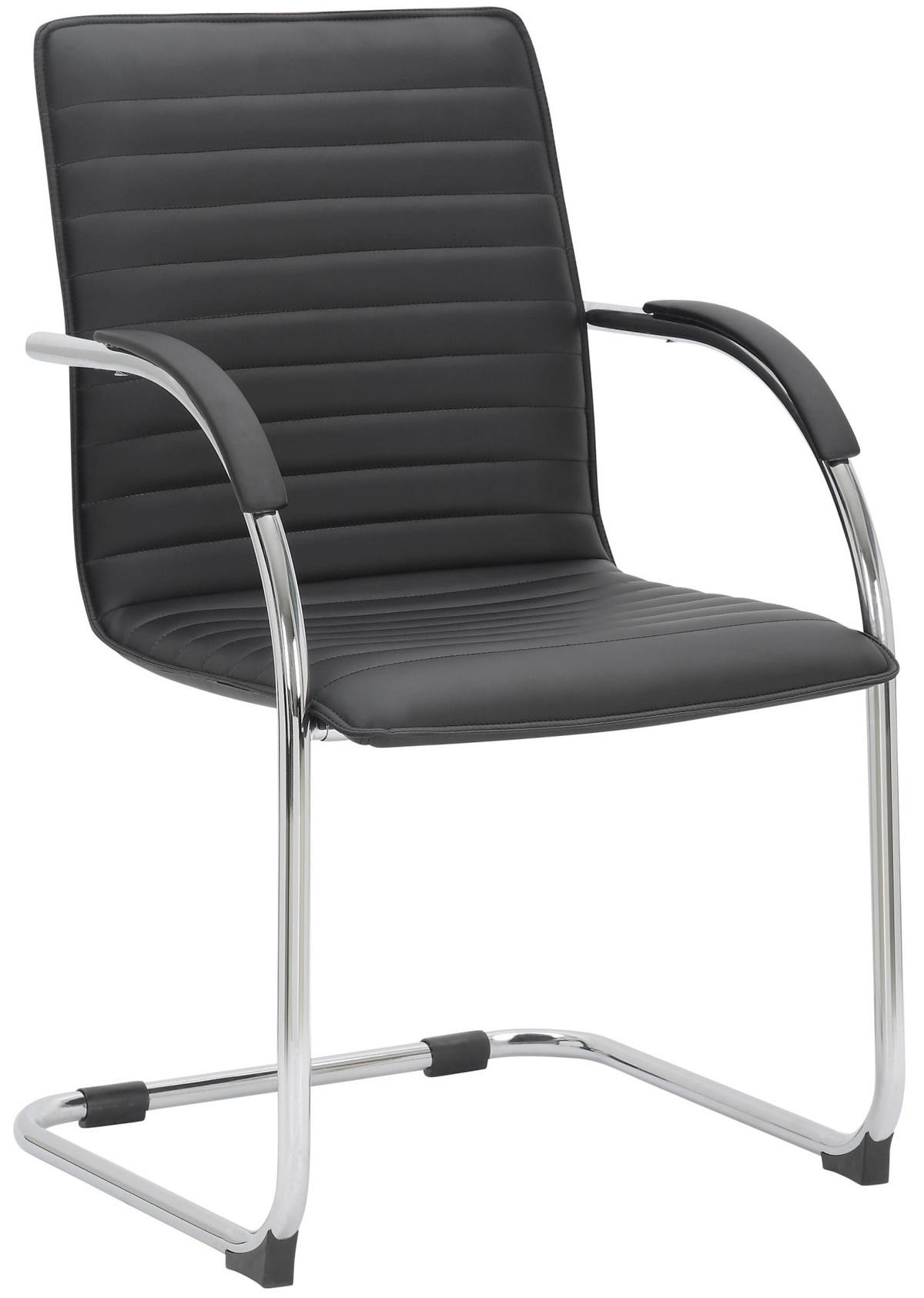 SCHWINGSTUHL 2er Set Lederlook Schwarz - Schwarz, Textil/Metall (56/95/60cm) - CLP