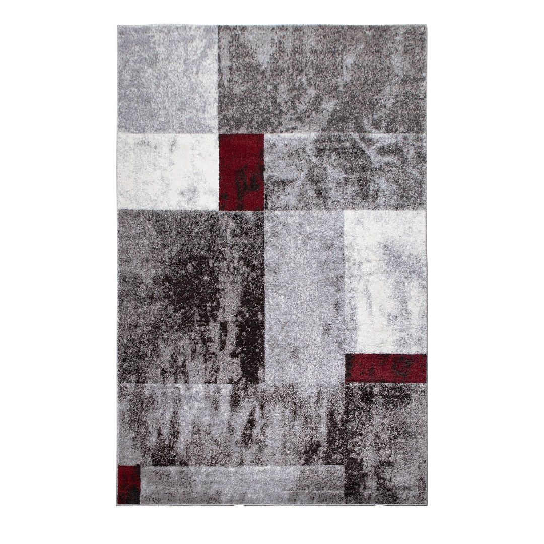 TEPPICH Phönix abstraktes Design rot 160 x 230 cm - Rot, Kunststoff/Textil (160/230cm)