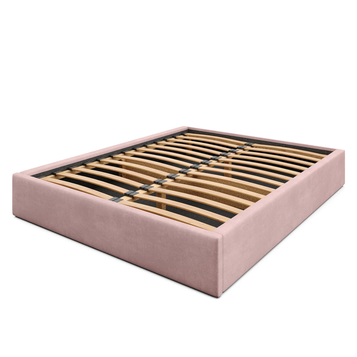 POLSTERBETT 160x200cm Bett mit Stauraum Lattenrost Rosa - Rosa, Holz/Holzwerkstoff (160/200cm) - Muralo