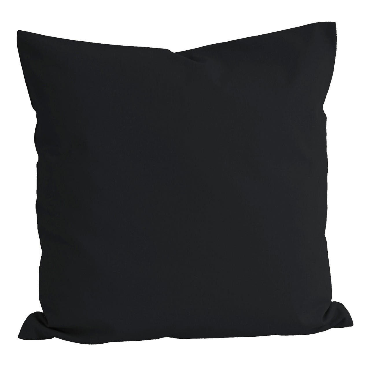 KISSENBEZUG Basic 100% Baumwolle schwarz 80/80 cm - Schwarz, Textil (80/80cm) - beties Heimtextil