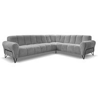 ECKSOFA Volare ohne Schlaffunktion grau links - Schwarz/Grau, Textil/Metall (295/235cm) - Beautysofa