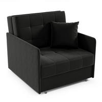 SCHLAFSOFA York I, Schlaffunktion, ausziehbare Couch, mit Bettkasten, inkl. Kissen, Kronos 07 - Schwarz, Textil (90/85/97cm) - Jerpax