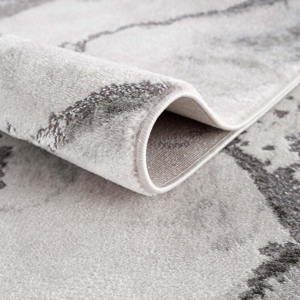 KURZFLOR-TEPPICH Chic 9272 Grau 80x300 cm - Grau, Textil (80/300cm) - carpet city
