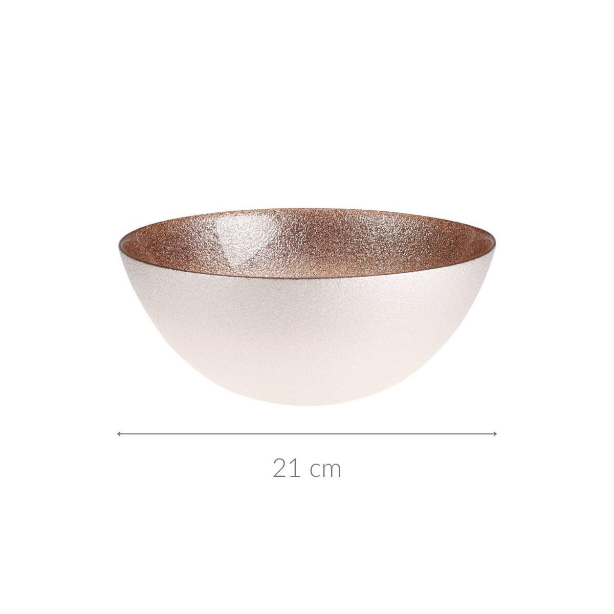 GLASSCHALE Beryt Ø 21 cm - Braun, Glas (21cm) - Home Styling Collection