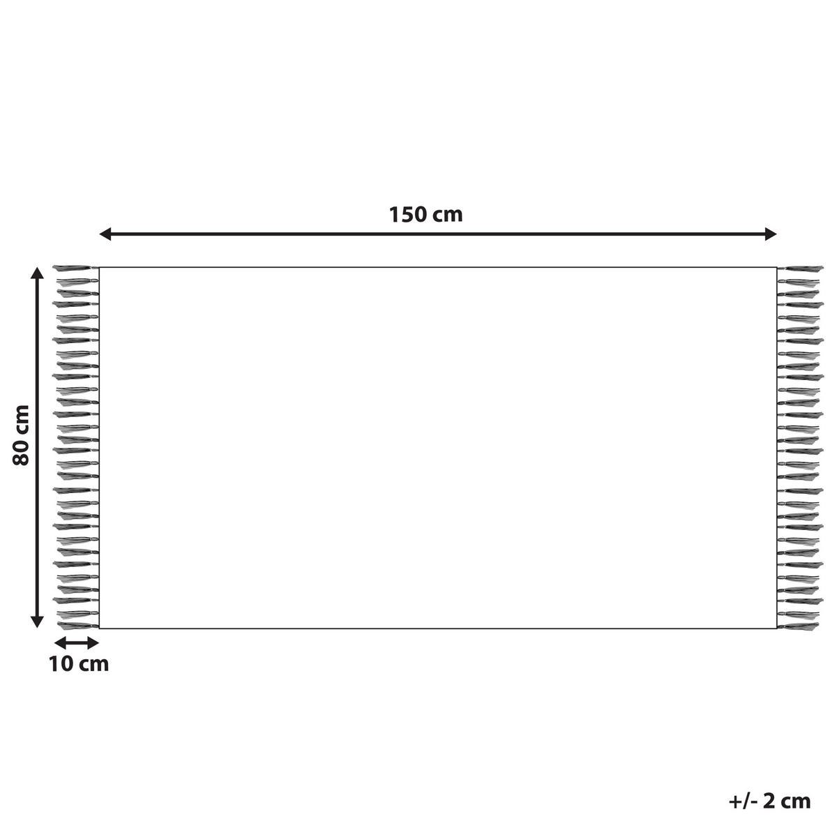 TEPPICH geflochten Besni 150/80 cm - Blau, Textil (80/150cm) - Beliani