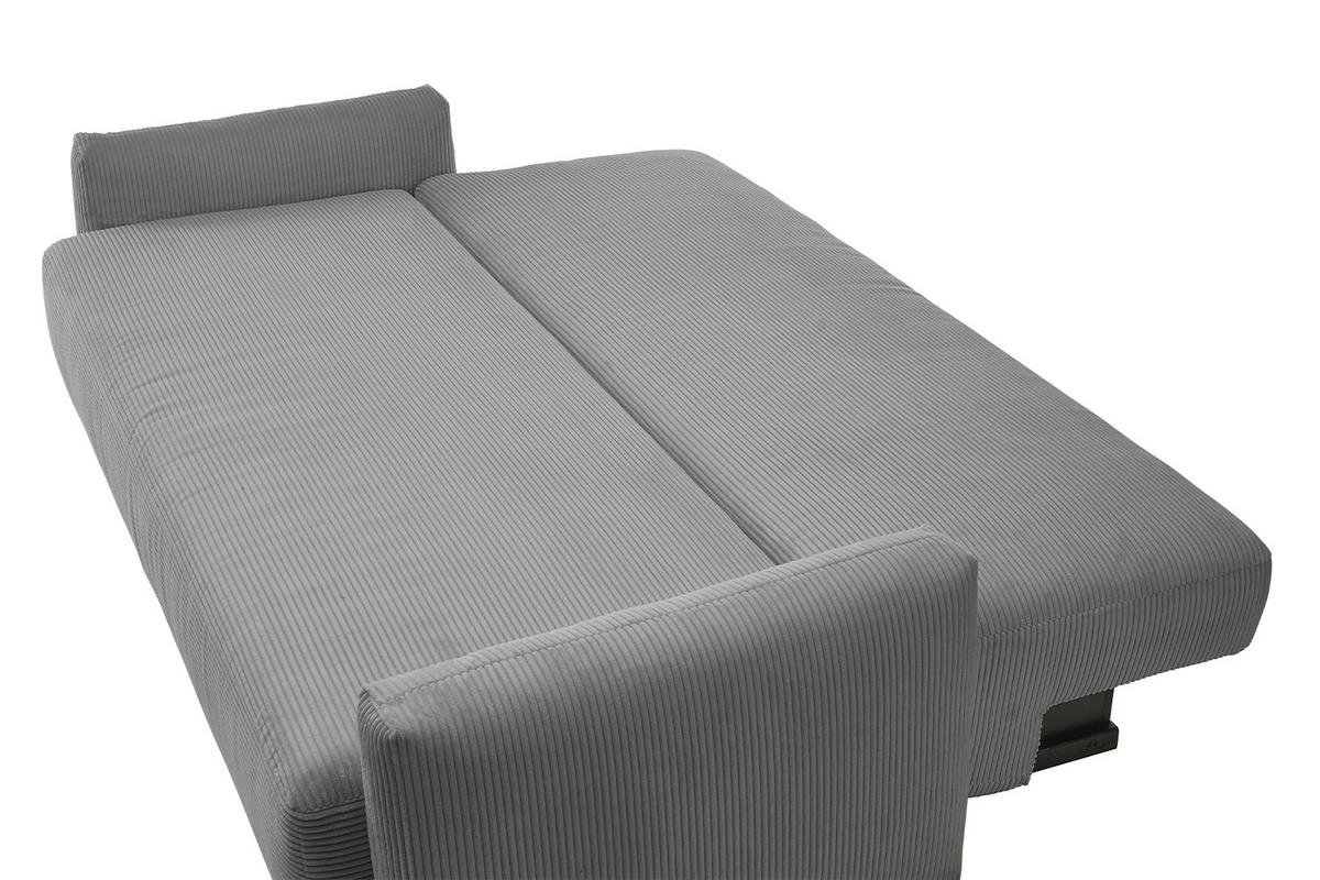 SCHLAFSOFA NEO Grau Cord - Schwarz/Grau, Kunststoff/Textil (233/75/108cm) - KAWOLA