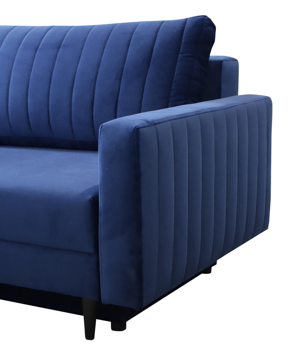 SCHLAFSOFA PALMO, Sofa mit Schlaffunktion und Bettkasten, Farbe: Blau, Velourstoff - Blau, Textil (220/86/94cm) - Sepro Meble