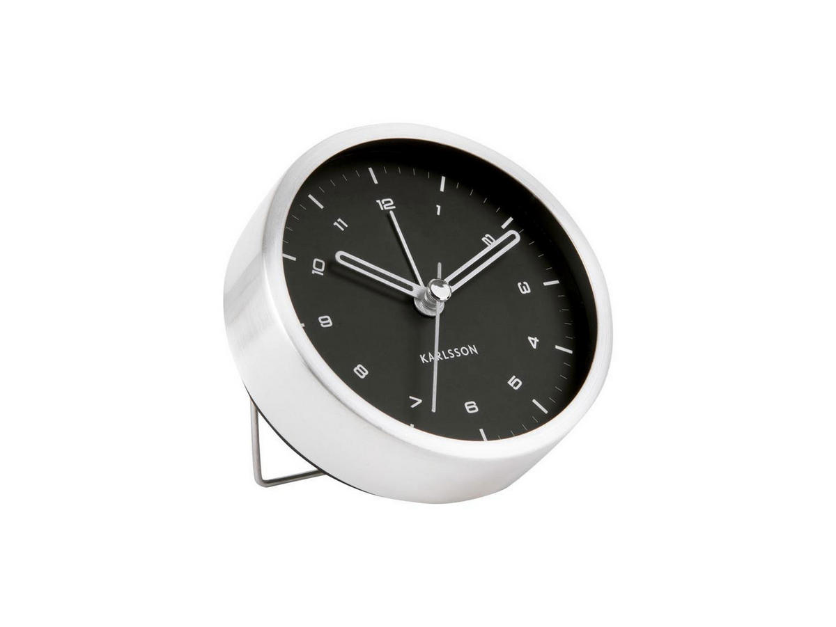WECKER Weiß 9/9 cm - Weiß, Metall (9/9/3cm) - KUNSTLOFT