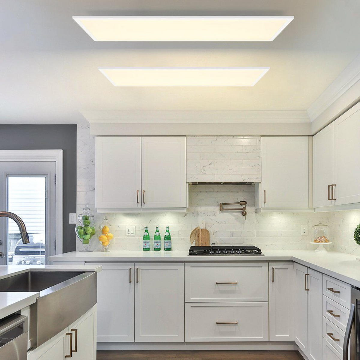 LED-DECKENLEUCHTE Petra 100/25/1 cm - Weiß, Kunststoff (25/100/1cm) - Nettlife