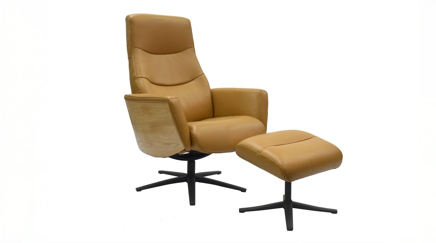RELAXSESSEL VANITAS Kastanienbraun Leder Relaxfunktion - Kastanienfarben/Schwarz, Leder/Metall (75/108/86cm) - KAWOLA