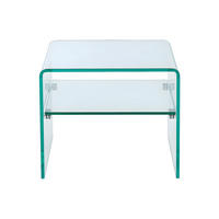 NACHTTISCH - 48 cm x 40 cm - Glas - Transparent - STILEOS - Transparent, Glas (48/40/40cm) - Vente-Unique