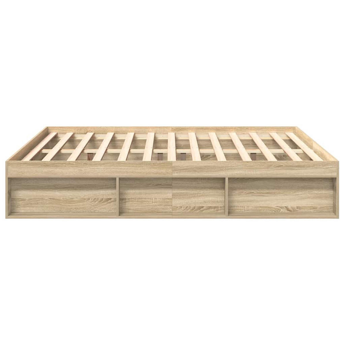BETTGESTELL SONOMA-EICHE 200X200 CM - Sonoma Eiche, Holz - vidaXL