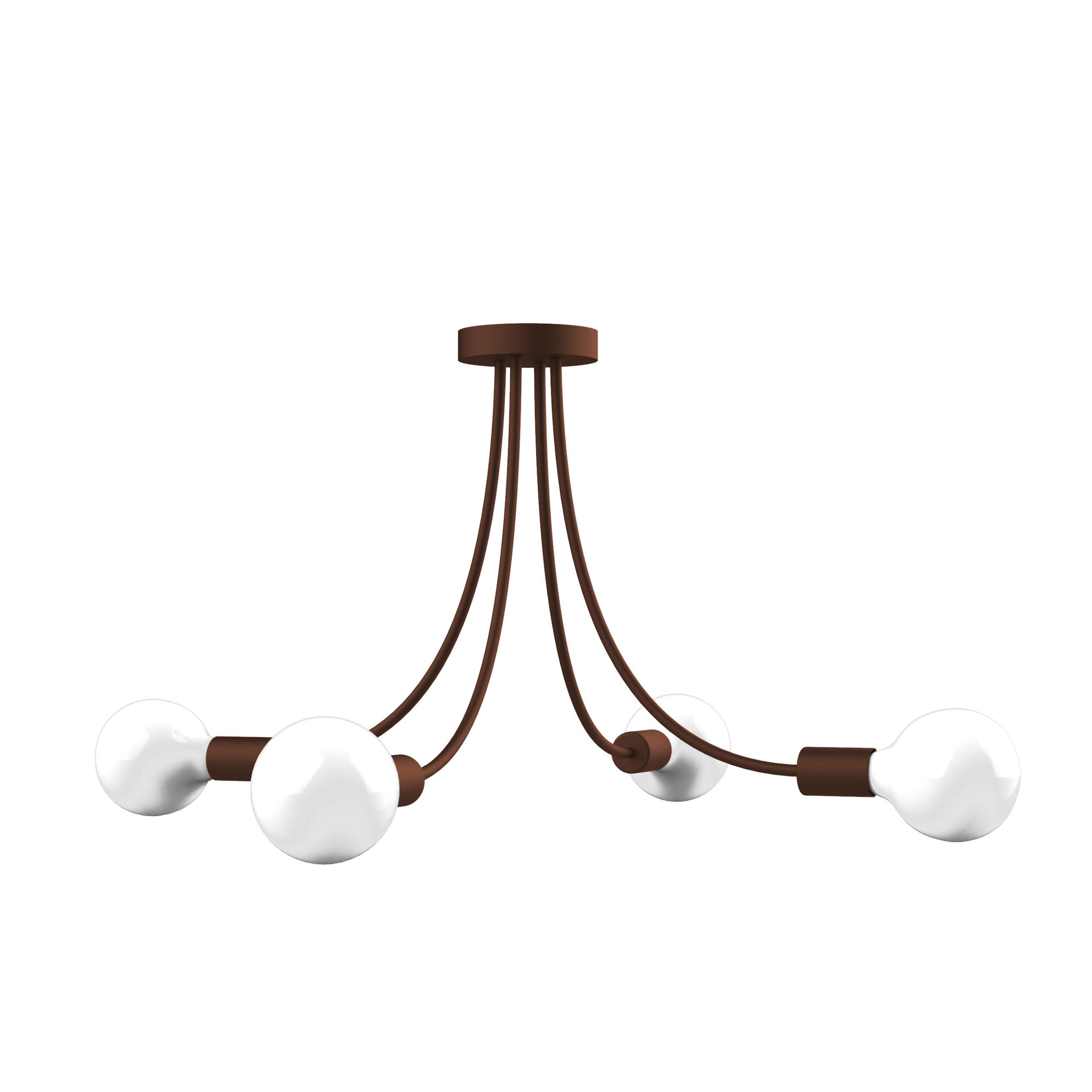 DECKENLEUCHTE - Dunkelbraun, Metall (60/60/40cm) - Lumicom