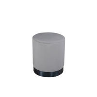 POUF schwarz grau - Schwarz, Holzwerkstoff (35/43/35cm) - ebuy24