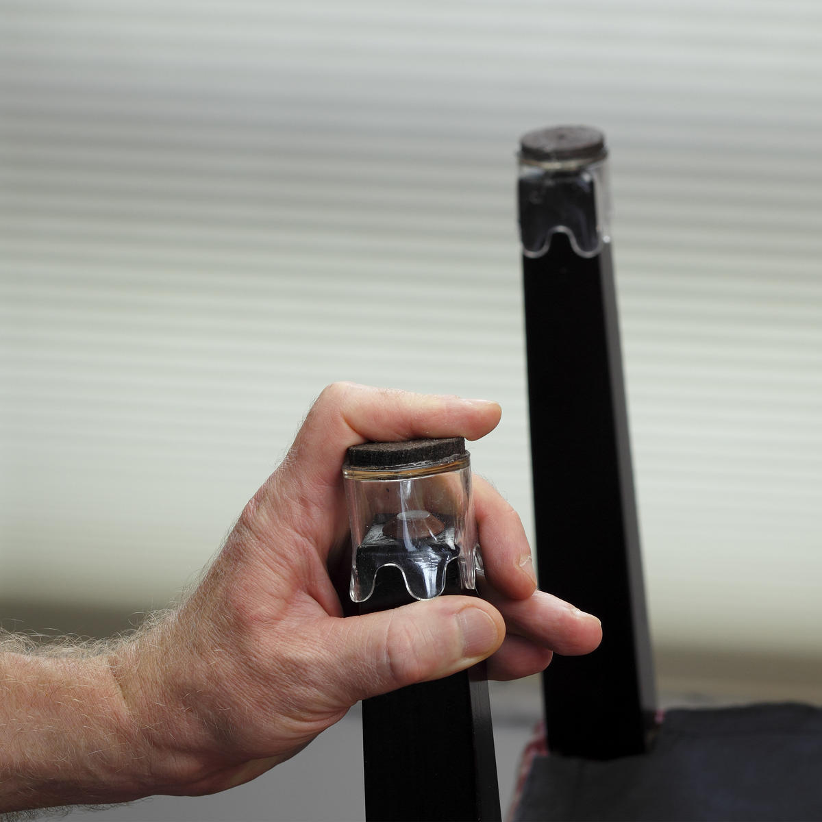 240XFILZGLEITER - Schwarz, Textil (20/20cm) - Relaxdays