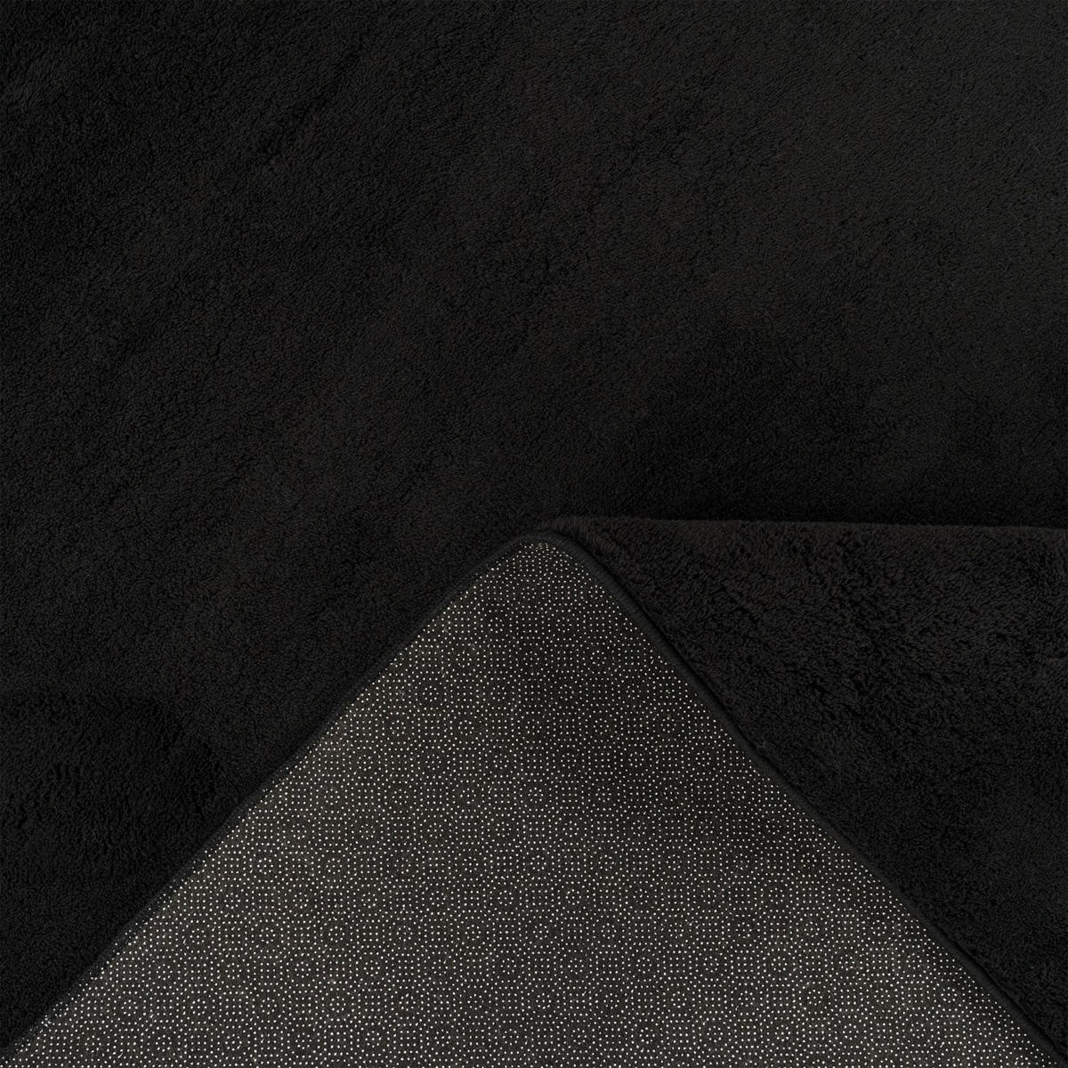 KURZFLORTEPPICH 80/80 cm Cadiz 630 - Schwarz, Kunststoff (80/80cm) - Paco Home