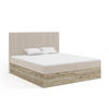 BOXBETT Doppelbett Jessen 160x200 cm, Beige - Hellbraun, Textil (160/200cm) - Fedve