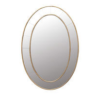 GOLDFARBENER ovaler Spiegel aus Glas H 95 cm - Goldfarben, Glas (7/95/10cm) - Signature